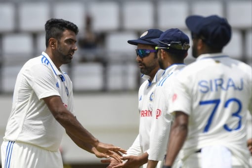 Ravichandran Ashwin claimed a fifer against West Indies (AFP Image)